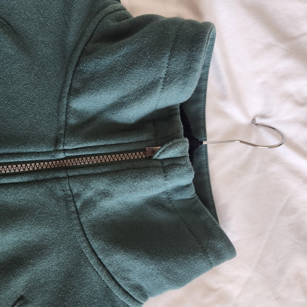 All in Motion Dark Green Half-Zip Fleece Sweatshirt Pullover - Picture 3 of 6